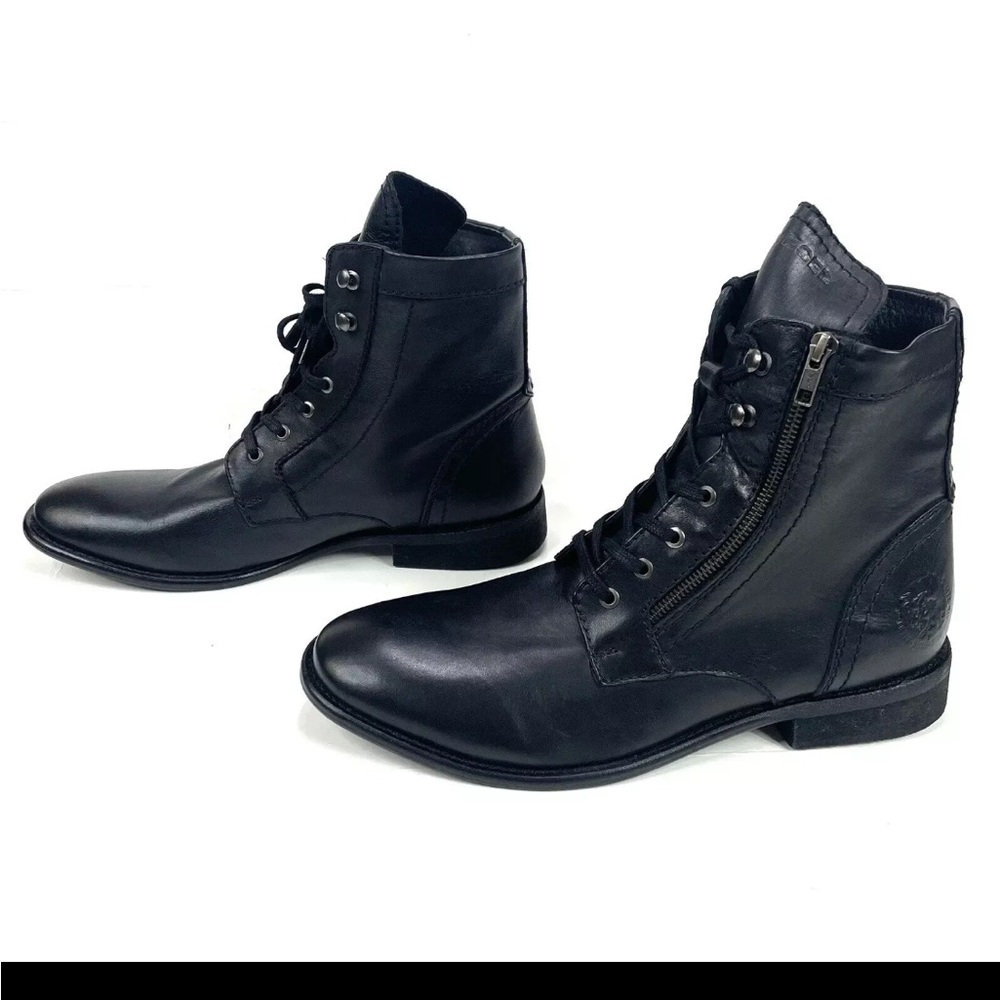 NWB Diesel black 100% Leather Boots.
